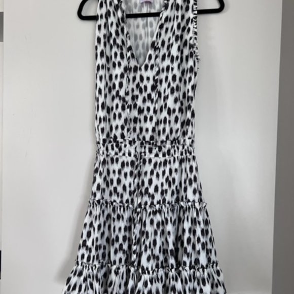 BuddyLove Sage Tie Waist Mini Dress - Meow - M / Multi / Feline - Picture 3 of 4